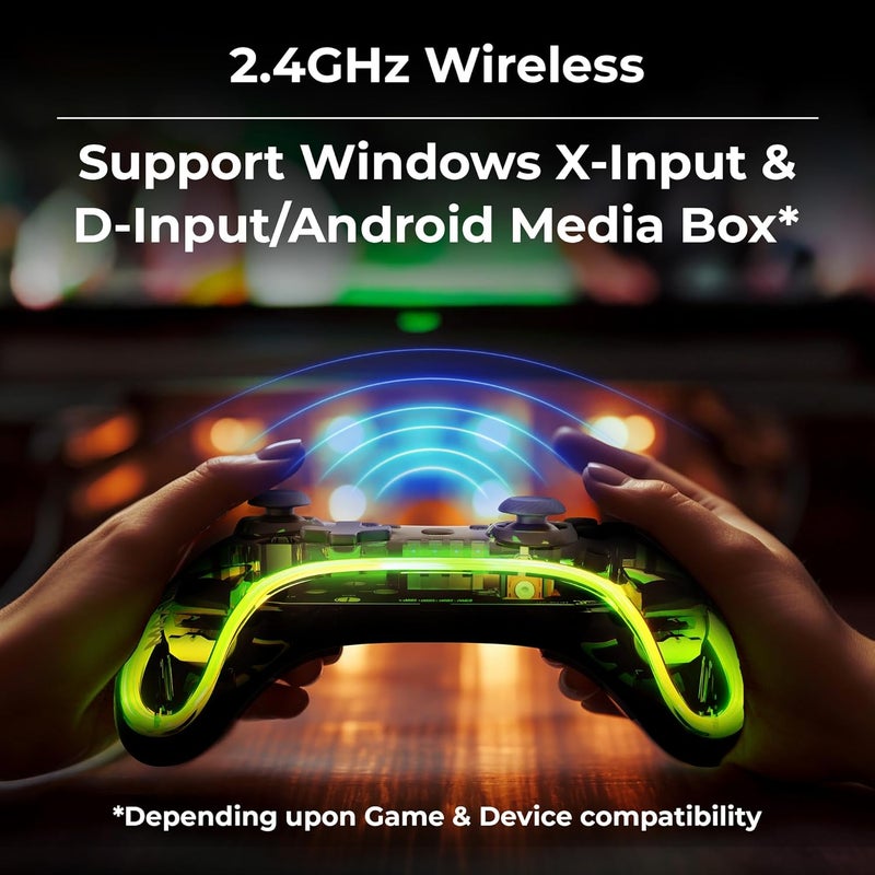 ZEBRONICS MAX LINK Wireless Gamepad, Dual motors Haptic feedback, Built-in rechargeable battery, RGB light, Plug & play, Supports (Windows | Android) - Image 3