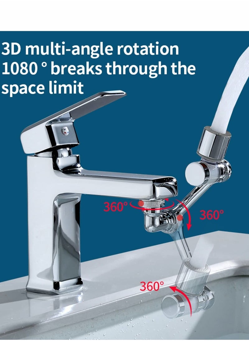 Excefore - New Upgrade 1080° Rotating Filter Faucet Extender, PP Cotton Filter Faucet, Universal Splash Filter Faucet, Water Filter Faucet for Kitchen Bathroom, Swivel Faucet Aerator with 2 Water Outlet Modes - Image 1