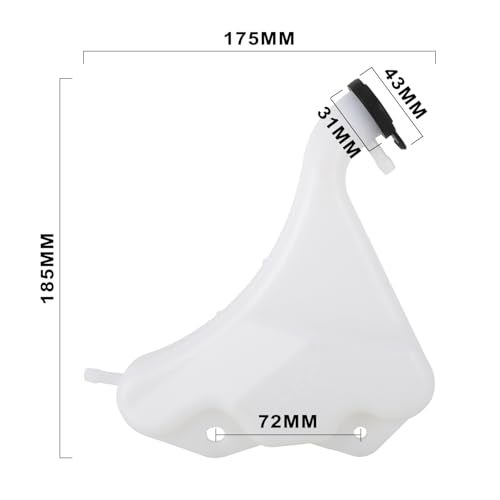 Wacece ATV Coolant Reservoir Tank with Radiator Hose for YFM Raptor 700 2006-2025 YFM Grizzly 660 2002-2008, 5KM-21871-00-00 1S3-21875-00-00 - Image 2