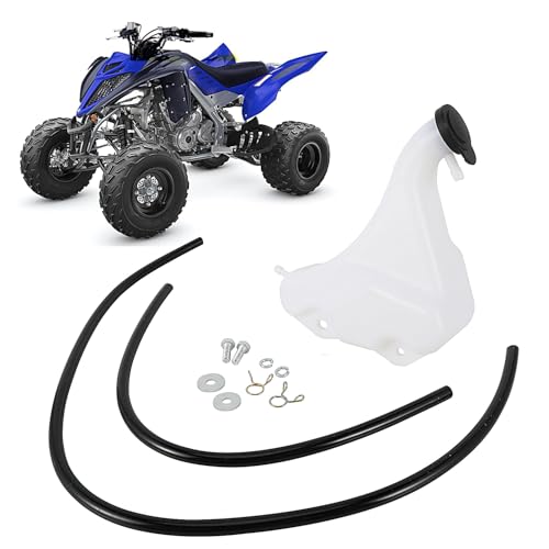 Wacece ATV Coolant Reservoir Tank with Radiator Hose for YFM Raptor 700 2006-2025 YFM Grizzly 660 2002-2008, 5KM-21871-00-00 1S3-21875-00-00 - Image 1