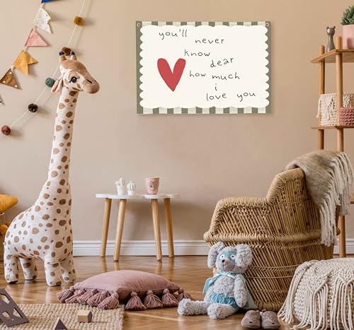 Sioial Positive Baby Kids Growth Stuff Boho Hanging Rectangular Banner Flag Sign Art Nursery Bedroom Playroom Reading Room Wall Decor Baby Shower Birthday Baptism Christmas Gift Youll Never Know - Image 3