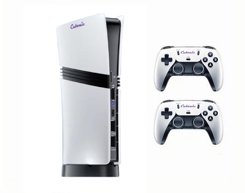 Cubonic Neva GS5 Pro Gamer’s Paradise, Retro Gaming Stick with 30000+ Games, 50+ Emulators, Expandable Storage, 4K Ultra HD Support, 2 Wireless Controllers, HDMI Plug and Play - Image 1