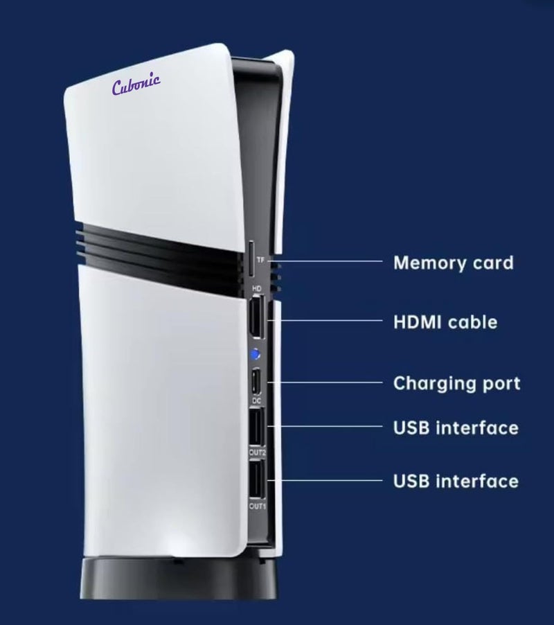 Cubonic Neva GS5 Pro Gamer’s Paradise, Retro Gaming Stick with 30000+ Games, 50+ Emulators, Expandable Storage, 4K Ultra HD Support, 2 Wireless Controllers, HDMI Plug and Play - Image 2