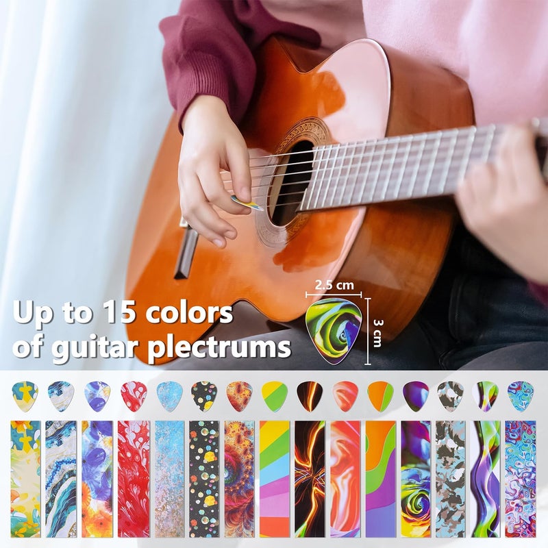 ArtAt Guitar Pick Punch Kit – Bass Guitar Picks Puncher With 15 Variety Pick Strips Medium Guitar Pick Maker Punch Kit Unique Guitar Lovers Gifts - Image 5