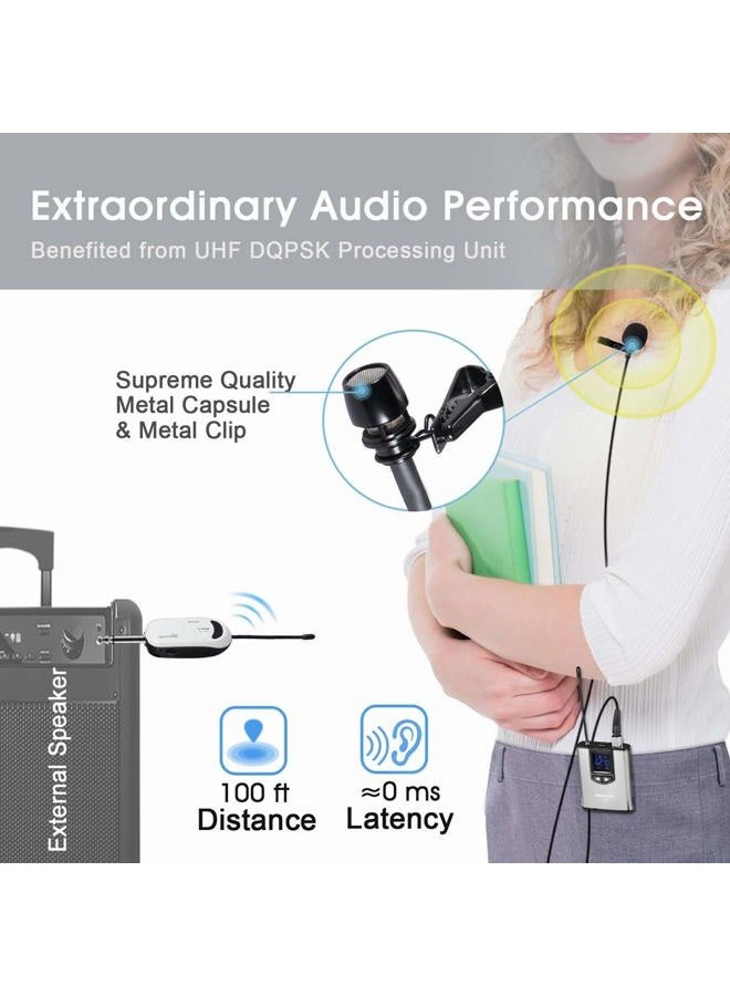 Alvoxcon TG220S Dual Wireless Lapel Mic for iPhone, DSLR Camera, PA Speaker, YouTube, Podcast, Video Recording, Conference, Vlogging, Church, Interview, Teaching - Image 3