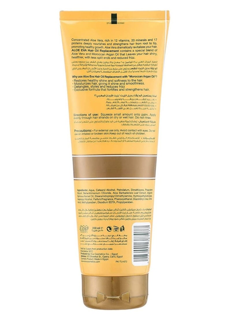 Eva Strenghthening Hair Oil Replacement With Aloe Vera And Argan Oil 250 ml - Image 2