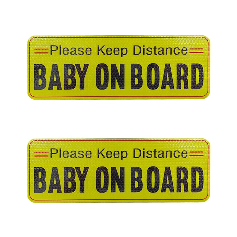 LHDOS 2PCS Baby on Board Please Be Patient Car Magnet Reflective Safety Warning Sign Magnetic Sticker Baby on Board Magnet Car Door and Bumper Signs Pattern 2 - Image 3
