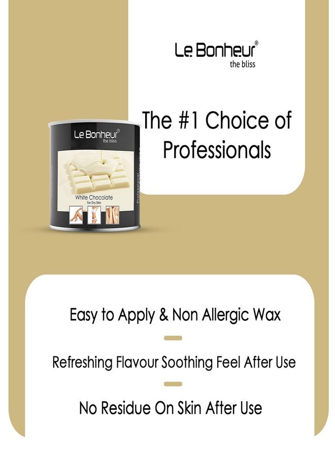 Le Bonheur.. Le Bonheur White Chocolate Wax | Pure Natural - No Skin Burn - Allergen Free | For Sensitive Skin with Elastic and Creamy Texture - Full Body Wax for All Hair and Skin Types | 350gm - Image 2