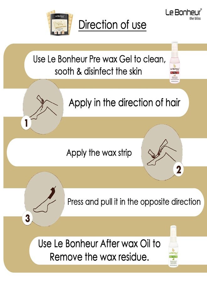 Le Bonheur.. Le Bonheur White Chocolate Wax | Pure Natural - No Skin Burn - Allergen Free | For Sensitive Skin with Elastic and Creamy Texture - Full Body Wax for All Hair and Skin Types | 350gm - Image 4