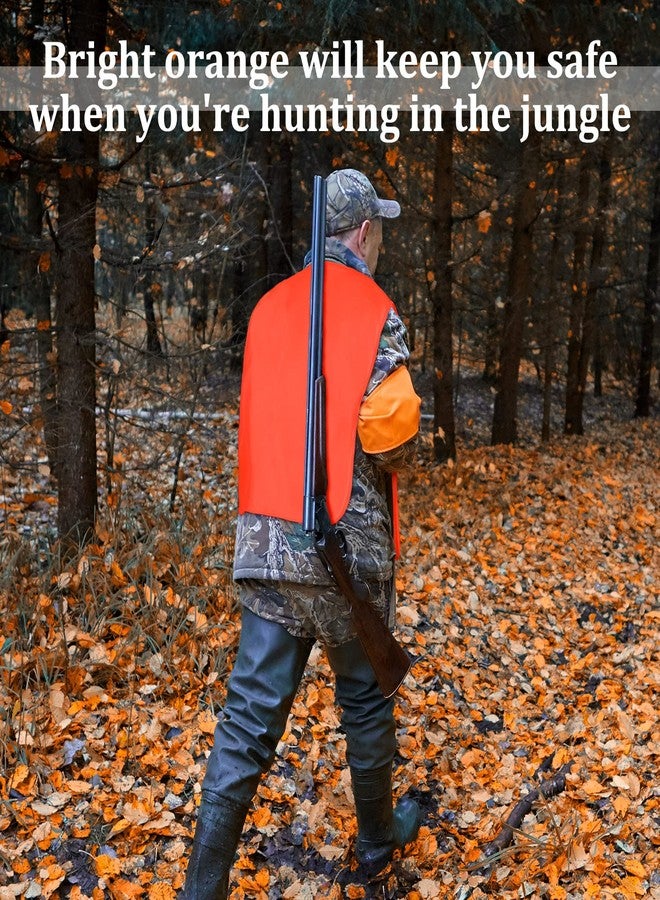 Chuarry 5 Pcs Blaze Orange Hunting Vest Adult Unisex Orange Safety Hunting Vest Outdoor for Men Visibility Unisex Adult Women Outdoor, Medium - Image 5