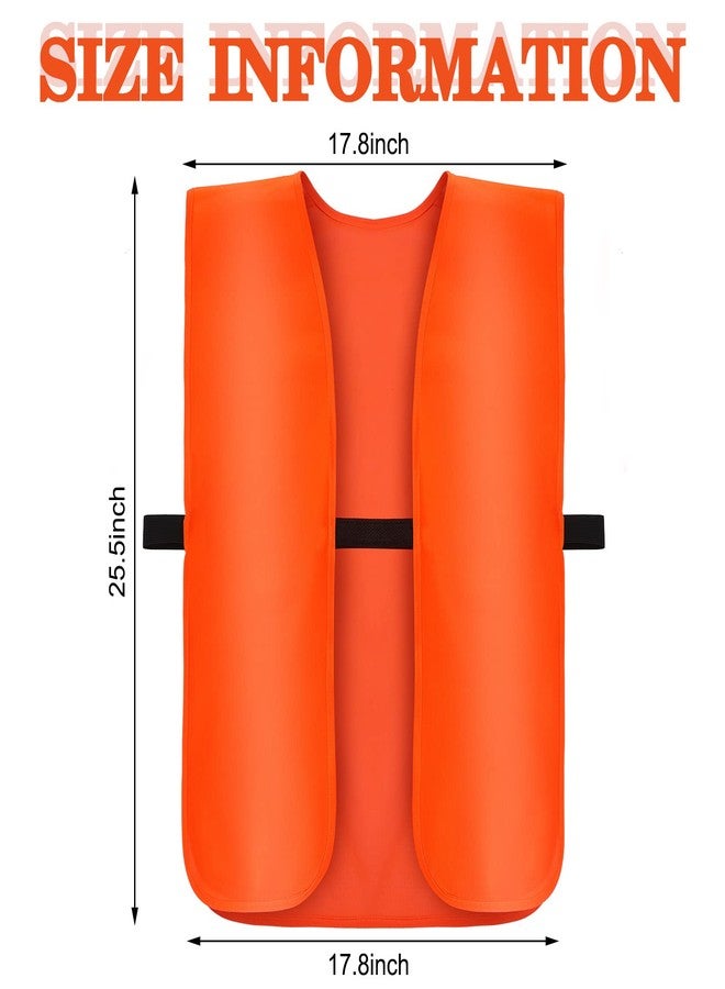 Chuarry 5 Pcs Blaze Orange Hunting Vest Adult Unisex Orange Safety Hunting Vest Outdoor for Men Visibility Unisex Adult Women Outdoor, Medium - Image 2