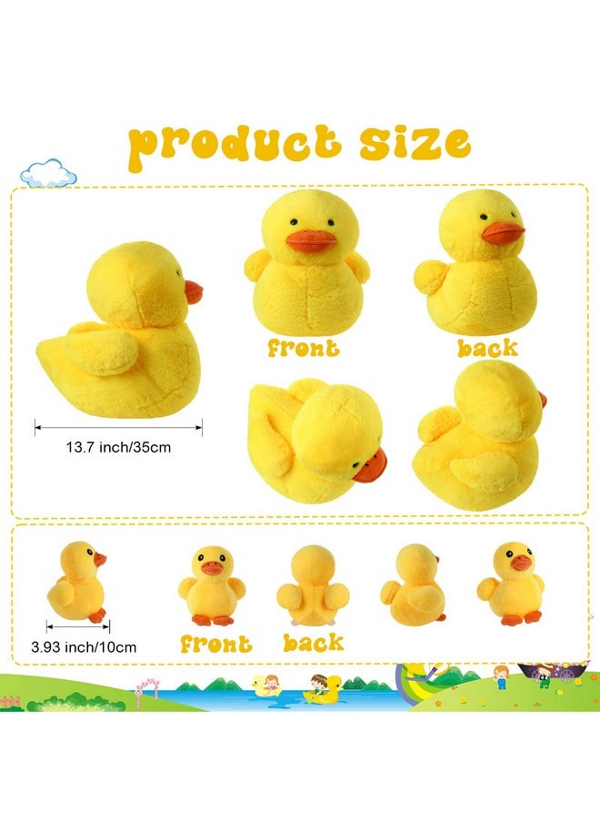 Kasyat - 6 Pieces 13.7 Inches Duck Stuffed Animals Plush Duck With 5 Little Plush Ducks Play Set Duck Stuffed Animals Stuffed Duck Plush Duck Plushies With Zipper Pouch Ducky Animal Dolls - Image 1