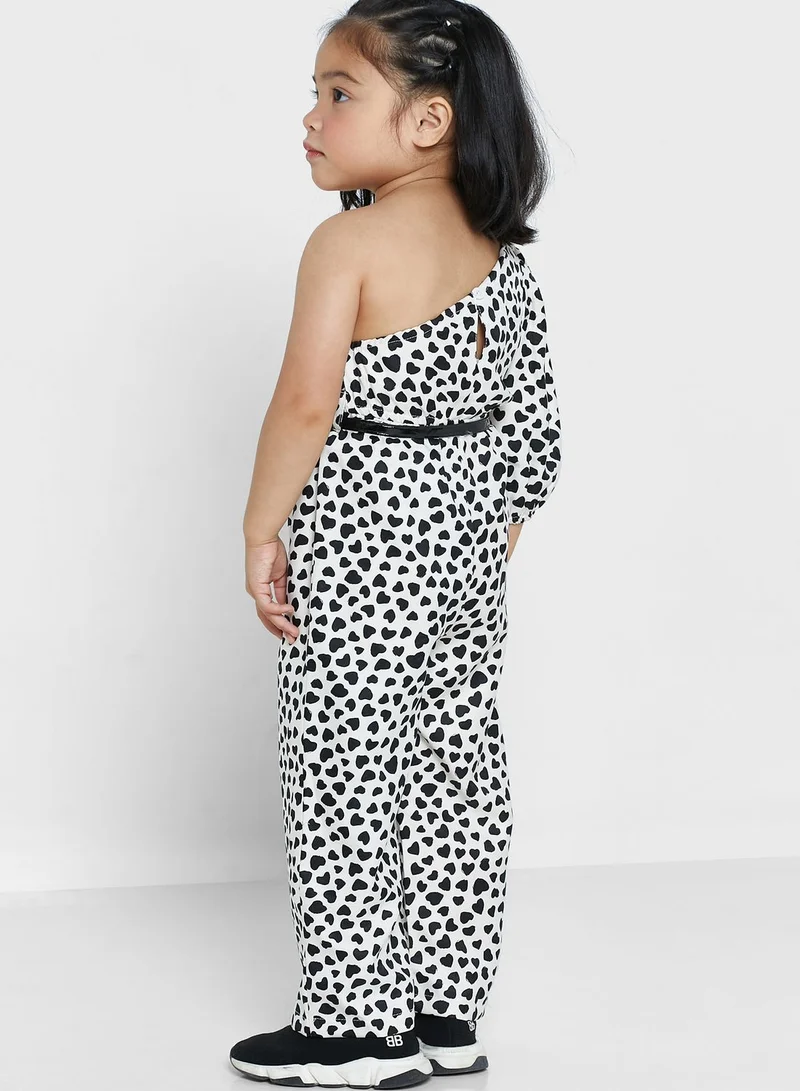 Nautinati Nauti Nati Girls Black White Printed Basic Jumpsuit