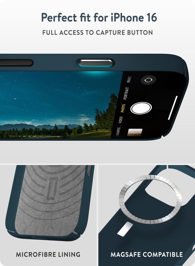 Mous for iPhone 16 Pro Max Case Slim MagSafe Compatible - Super Thin 2.0 - Magnetic Phone Cover - Navy Blue - Image 4