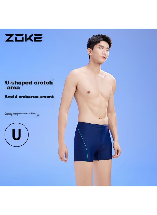 Zoke Men's Swim Trunks, Square-leg Swimming Compeion Swimwear, Professional Athletic Comfortable And Durable, 116602219 Deep Lake Blue M - Image 4