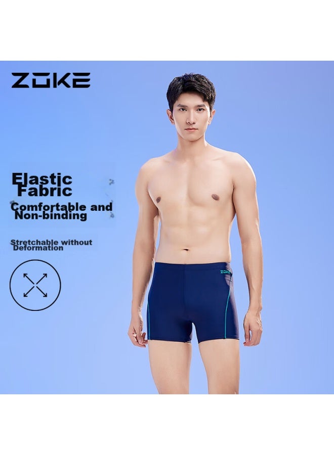 Zoke Men's Swim Trunks, Square-leg Swimming Compeion Swimwear, Professional Athletic Comfortable And Durable, 116602219 Deep Lake Blue M - Image 2