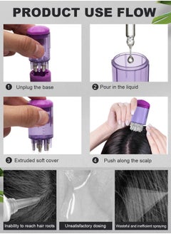 URbazaar Scalp Applicator Comb, Scalp Oil Applicator, Root Comb Applicator Bottle for Hair, Hair Serum Applicator Suitable for Various Liquids Essential Oil, Hair Massager for Hair Growth  - Image 5