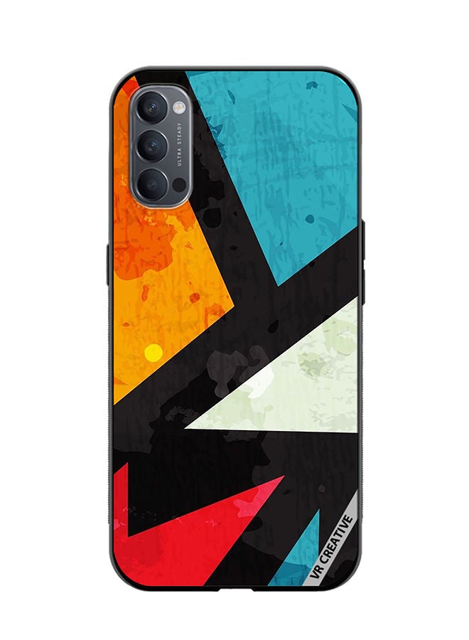 VR CREATIVE Protective Case Cover For Oppo Reno4 Pro 5G Abstract Design Multicolour - Image 1