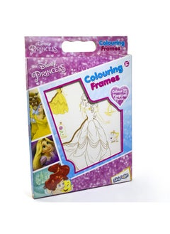 Skoodle Disney Princess Colouring Frames for Kids - DIY, Fun Filled Colouring/Painting Sheets, Specially Crafted to Enhance Play & Colouring Experience (6 Sheets + 12 Color Sticks + 6 Strings)