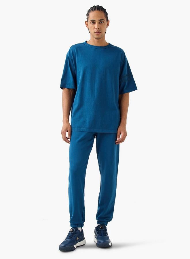 Kappa Logo Embroidered Joggers with Piping Detail and Pockets - Image 2