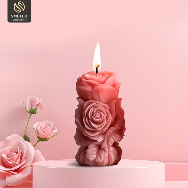 Smello`s Vertical Rose Tower Candle Mould, Silicon Mould for Art & Craft (SCM 250) - Image 2