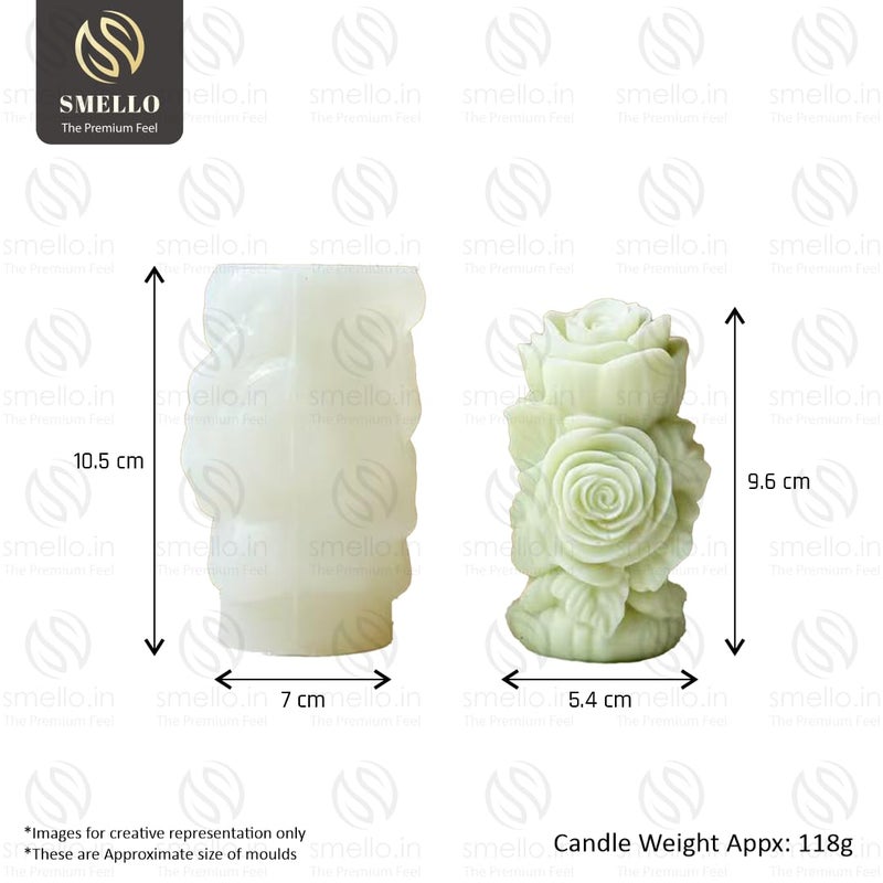 Smello`s Vertical Rose Tower Candle Mould, Silicon Mould for Art & Craft (SCM 250) - Image 5