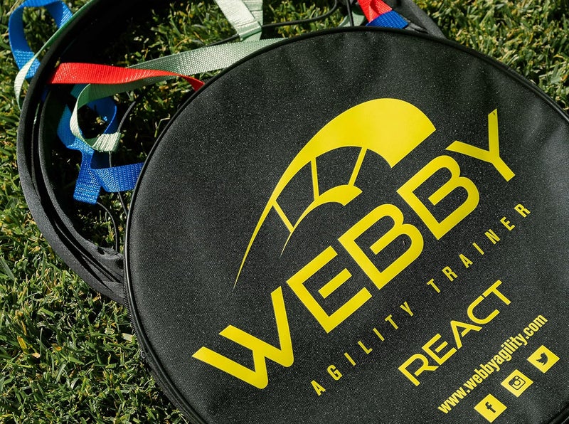 Webby مدرب الرشاقة – سلم السرعة والرشاقة للتدريبات والمهارات التفاعلية عالية الكثافة – قطعة دائرية من معدات تدريب رد الفعل تغير طريقة حركتك - Image 2