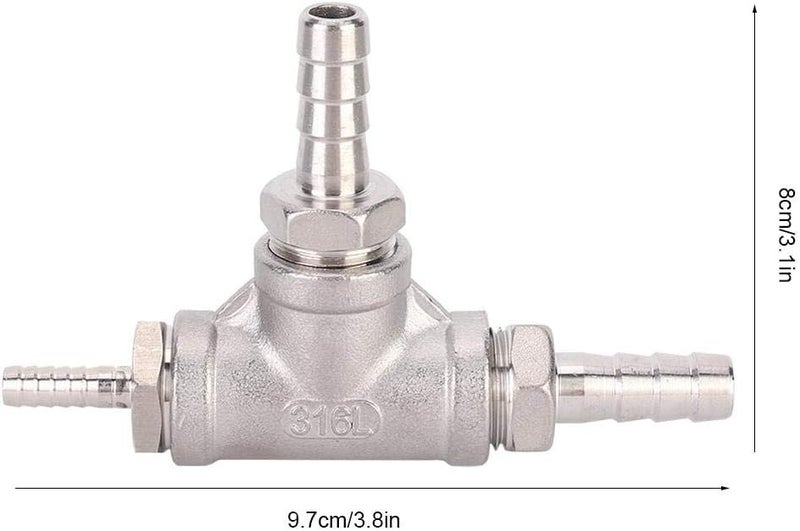 Fdit Household Stainless Steel Beer Brewing Inline Aeration Stone Aerator Kit Oxygenation Diffuser for Homebrew Accessories - Image 2