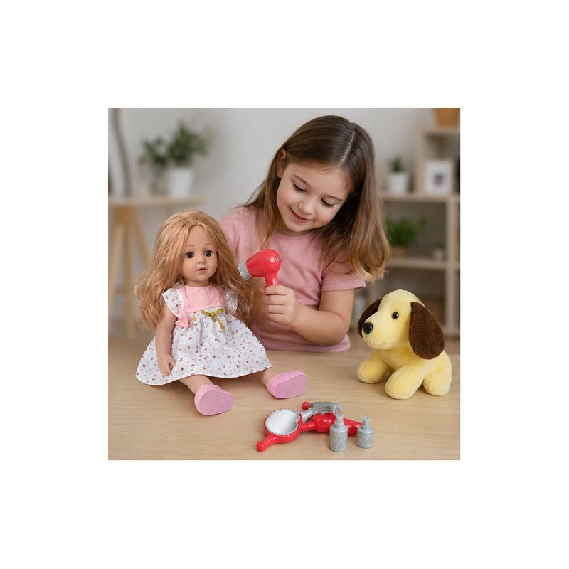 GTS Baby Doll Playset with Plush Puppy and Accessories, Girls Pretend Play Toy Set - Image 3