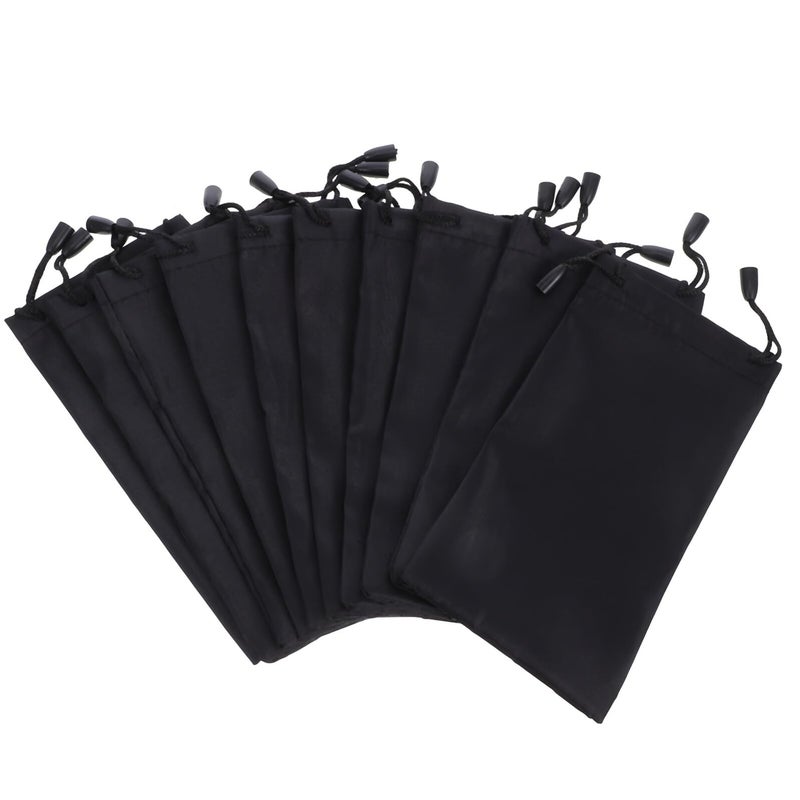 Soft Cloth Eyeglasses Storage Bag Drawstring Pouch Travel Case Organizer 10 Pack - Image 2