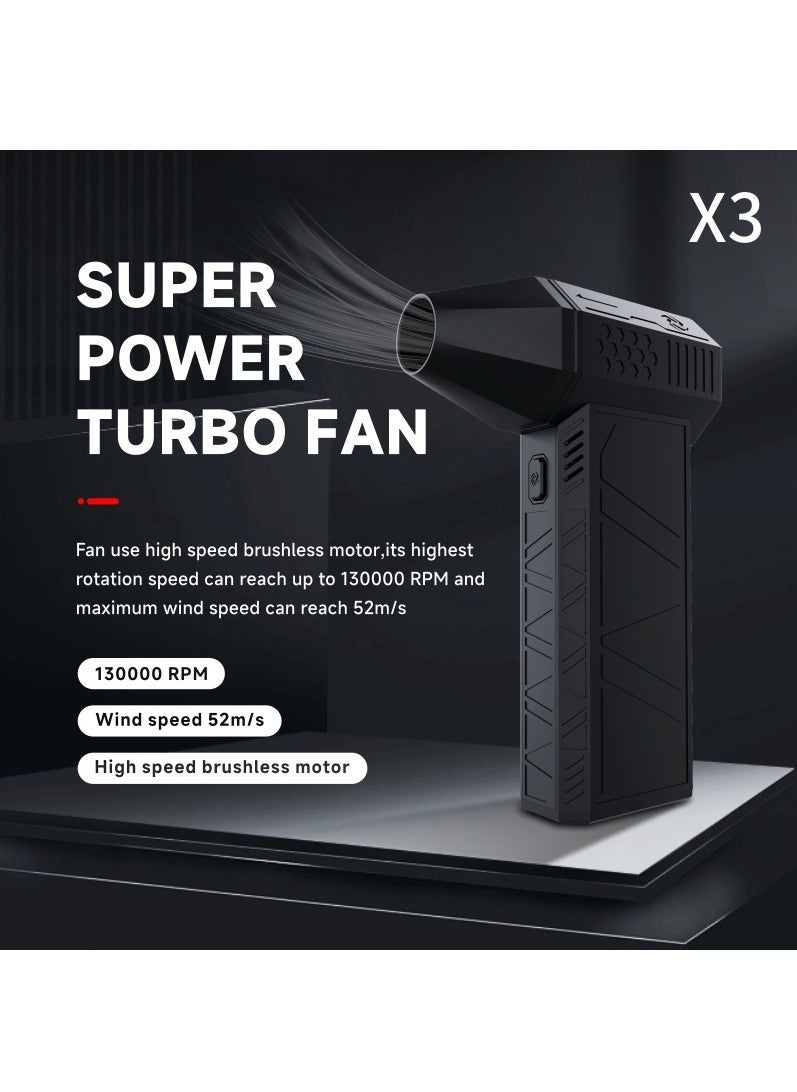Generic X3 130000RPM Wind Speed 52m/s Turbo Jet Fan Turbo Fan Industrial Duct Fan Brushless Motor Car Dryer  - Image 3