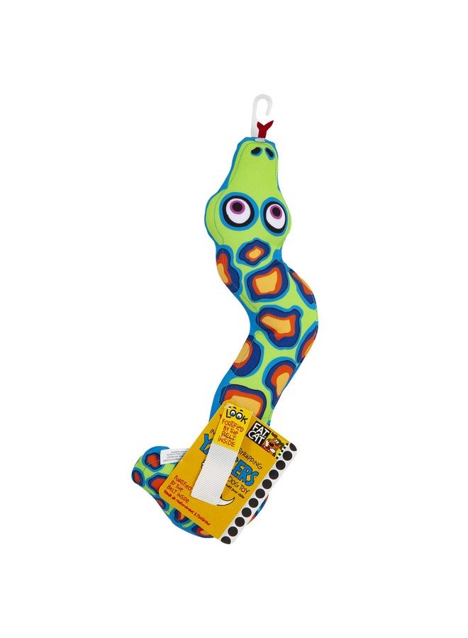 Petmate Fat Cat Incredible Strapping Yankers Dog Toy, Snake (Colors May Vary) - Image 1