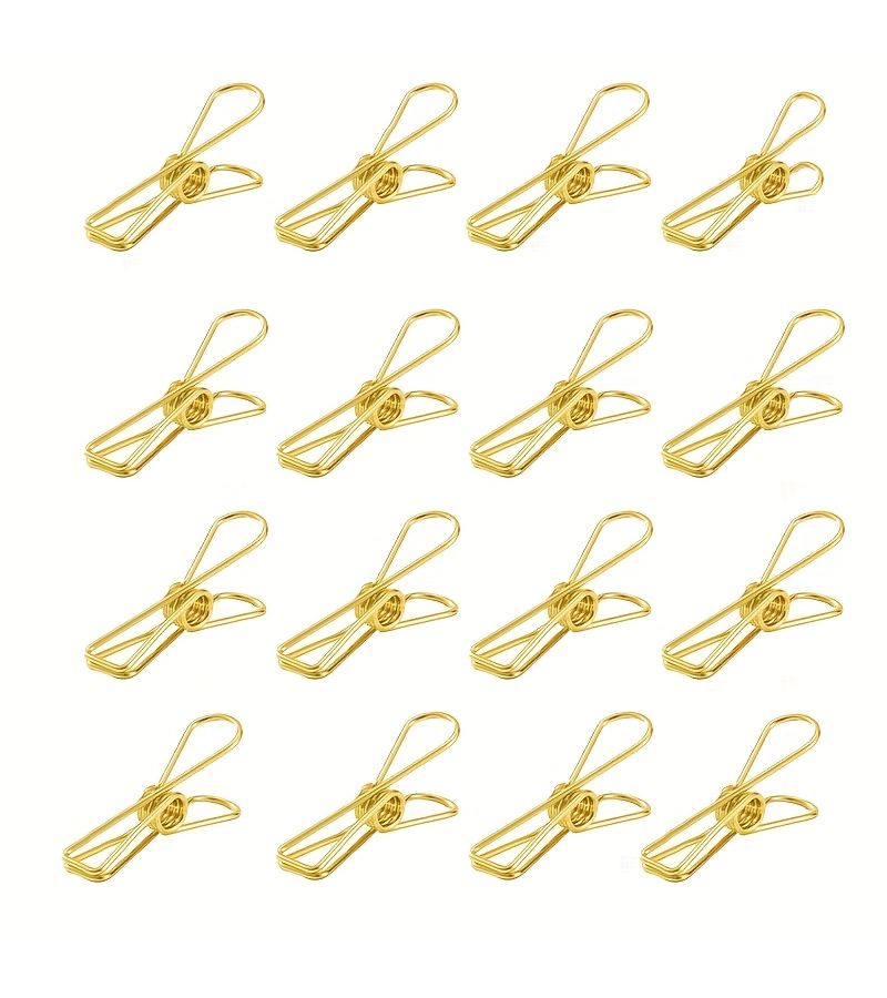 Rose Golden Fish Shape Metal Paper Clips 15 Pack Binder Office Supplies Bookmark - Image 1