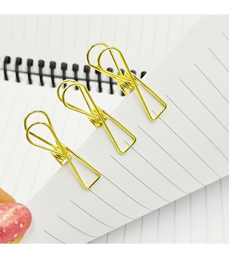 Rose Golden Fish Shape Metal Paper Clips 15 Pack Binder Office Supplies Bookmark - Image 4