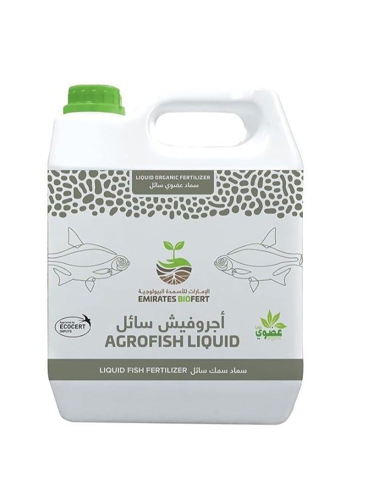 EMIRATES BIOFERT AGROFISH FERTILIZER LIQUID | UAE ORGANIC FERTILIZER | MOCCAE APPROVED | 1 GALLON (3.8 LTR)