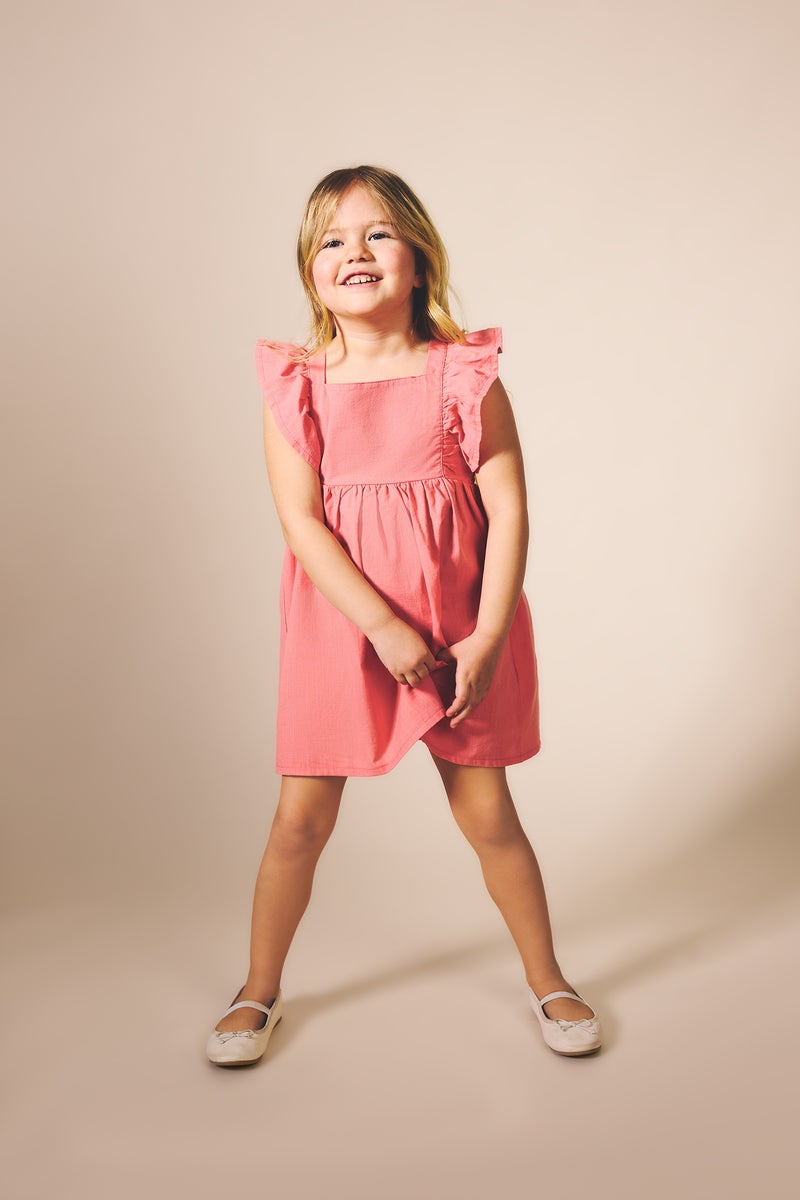 DeFacto Pink BabyGirl Baby Girl Strappy Woven Dress Casual - Image 4