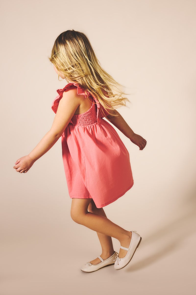 DeFacto Pink BabyGirl Baby Girl Strappy Woven Dress Casual - Image 5