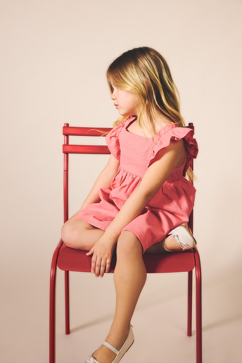 DeFacto Pink BabyGirl Baby Girl Strappy Woven Dress Casual - Image 3