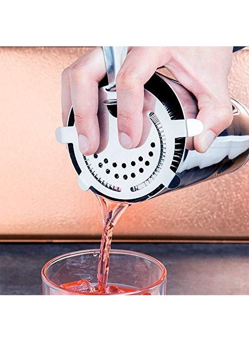 NJ NJ Professional Bartender Tool Set,Boston Shakers,Hawthorne Strainer,Japanese Jigger, Muddler,Teardrop Spoon,Lemon Squeezer with Opener, Bartender Home Bar Cocktail Maker Set : 07 Pcs Set  - Image 4