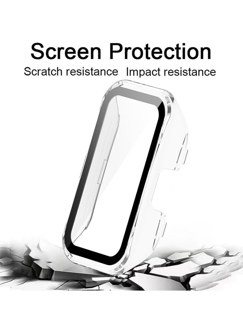 GNAFOTU 2-Pack TPU Screen Protector Cases for Huawei Band 8 and Band 9, Soft Bumper Frame Cover, Clear and Black Options, All-Around Protection  - Image 2