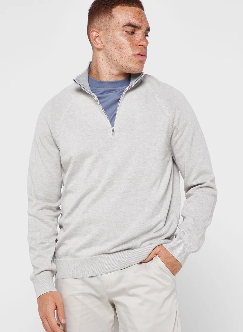 Mango Man Essential Zip Through Sweater