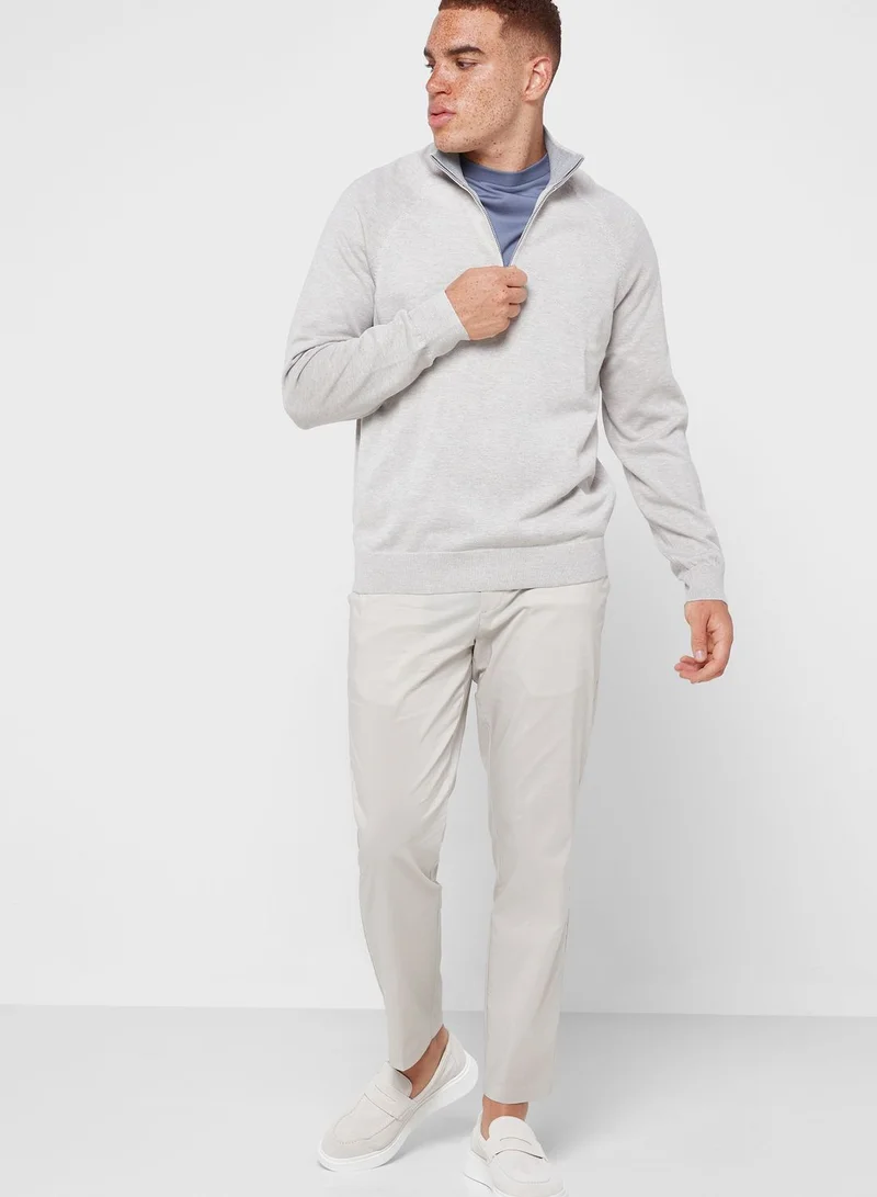 Mango Man Essential Zip Through Sweater