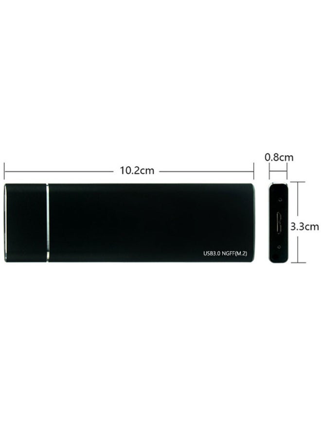 Generic USB3.0 Metal NGFF Solid State SSD Serial Port SATA Protocol To External M.2 Mobile Hard Disk Box-Color:MN02 Black  - Image 3