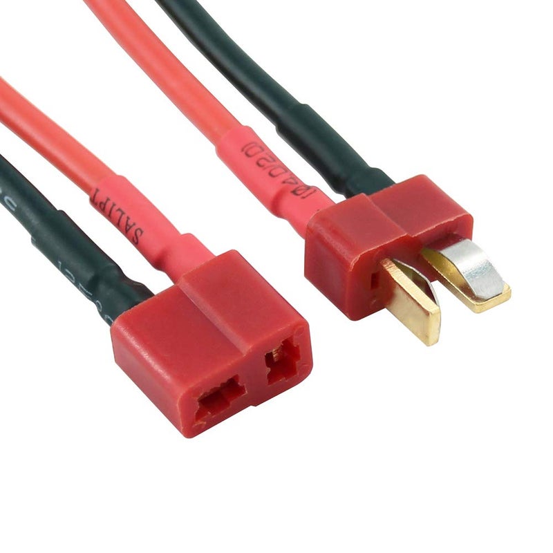 OliRC 4pcs T-Plug Style to EC2 Male Female Connector Adapter with 5cm 2inch 16awg Wire(C40-4) - Image 4