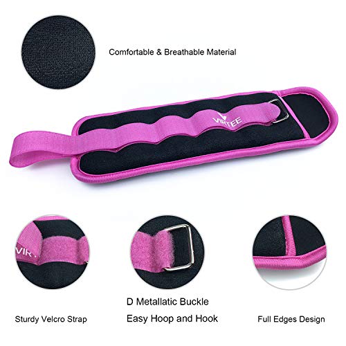 Virtee Ankle/Wrist Weights for Women, Men, Kids - Arm Leg Weights Set with Adjustable Strap - Running, Jogging, Gymnastic, Physical Therapy, Fitness - Choice of 1 lb 2 lbs 3 lbs 4 lbs 6 lbs 8 lbs 10 lbs - Image 4