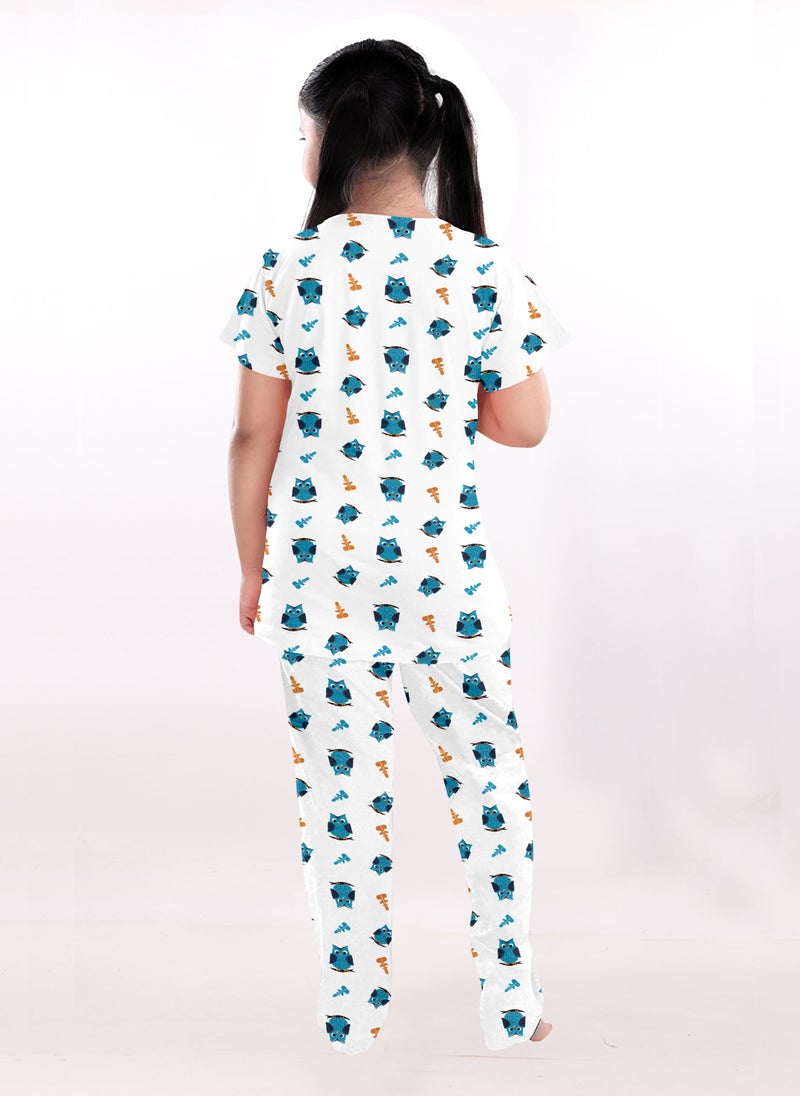 LAUREN Smith Kid's 100% Cotton 2 Piece Printed Nightwear Pyjama Set  - Image 4
