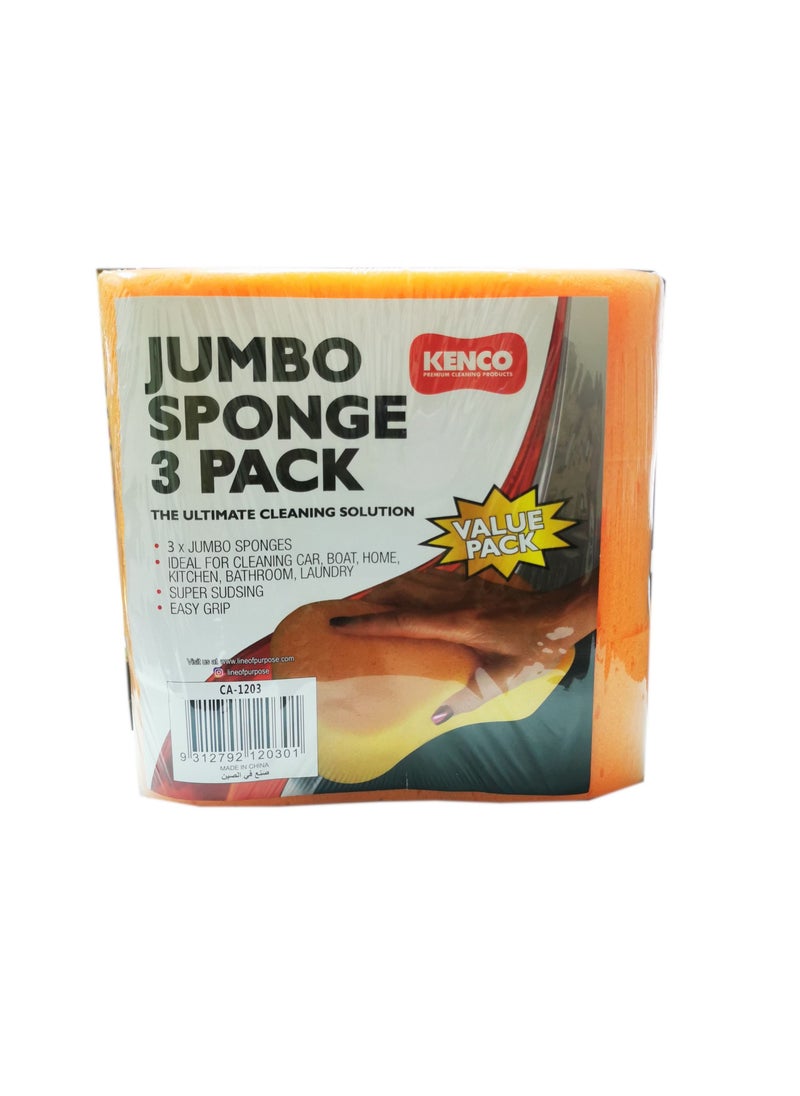 KENCO - Kenco Jumbo sponge 3 Pack for Car Washing - Image 1