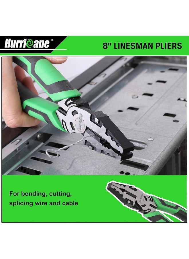 Hurricane HURRICANE 3 Pieces Pliers Set, Heavy-duty Pliers Set, with 8 Inch Linesman pliers, 8 Inch Needle Nose pliers and 6 Inch Diagonal Cutting pliers for Basic Repair  - Image 5