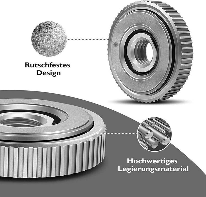 M14 Angle Grinder Quick Release Nut Clamp Lock Plate Chuck Tool Set 2 Pieces - Image 3
