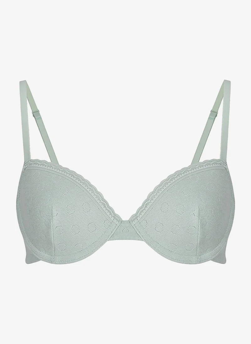 بنتي Women Daylift Pointel Light Green Lifting Wired Bra